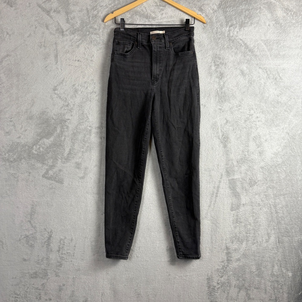 Levi's Jeans High Waisted Mom 27 Black Tapered Leg Festival Casual 26986-0015